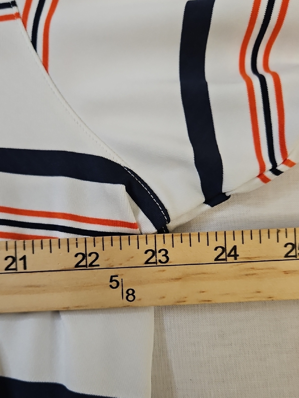 Under Armour Mens Polo with Navy/Orange Stripes, Auburn Tigers, XL Loose Fit - Picture 9 of 10